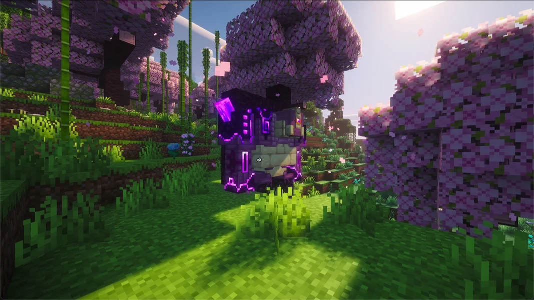 Ender Guardian from L_Ender's Cataclysm, spawned by command and with AI turned off – own capture from All the Mods 9 1.1.1