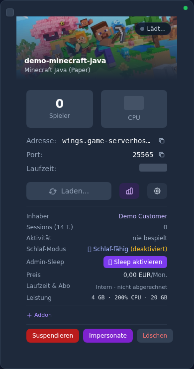 Server-Übersicht