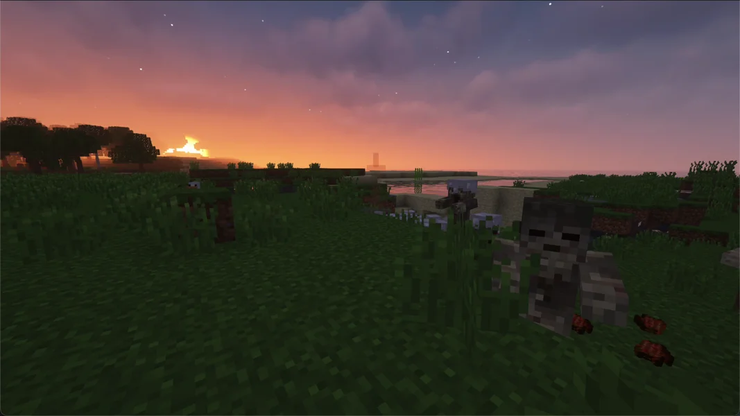 Undead from Zombie Invade 100 Days at dusk, placed via command – own recording from Zombie Invade 100 Days 2.3