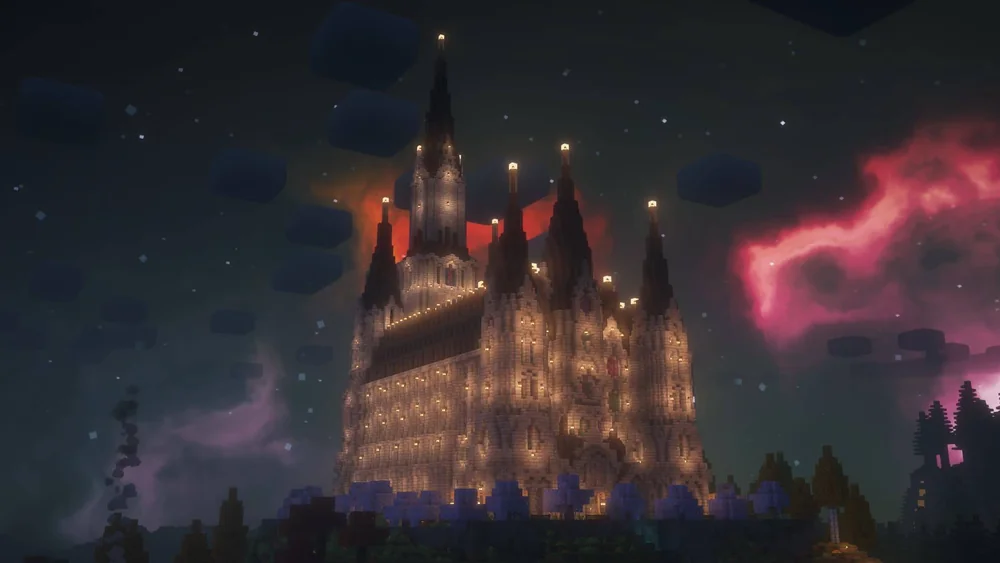 Cathédrale de Mapleton la nuit