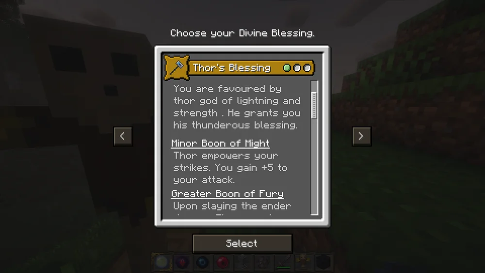 Choisir une bénédiction divine