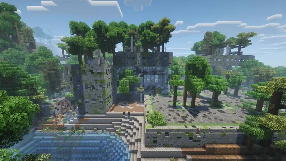 Ruines dans la jungle