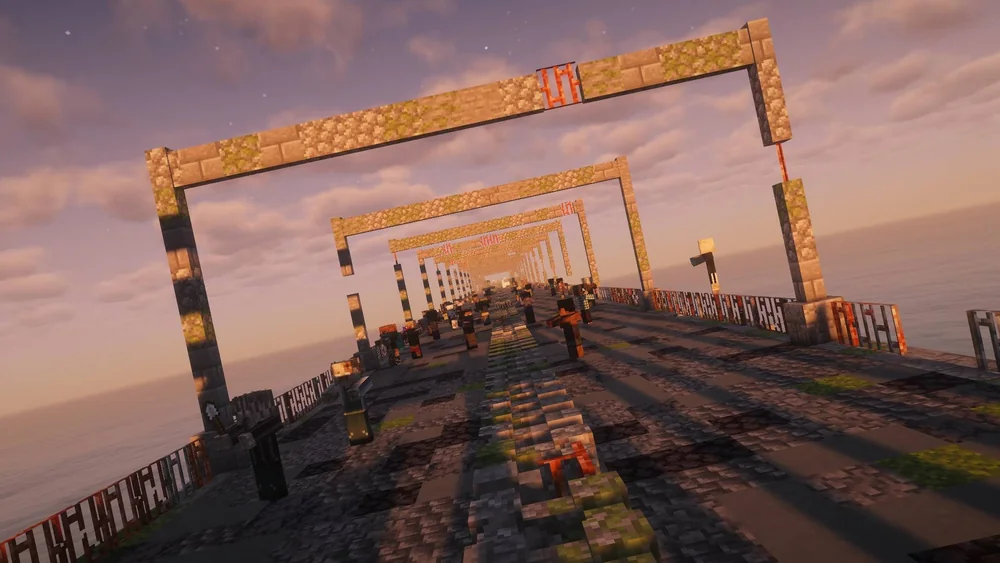Horde de zombies sur le pont