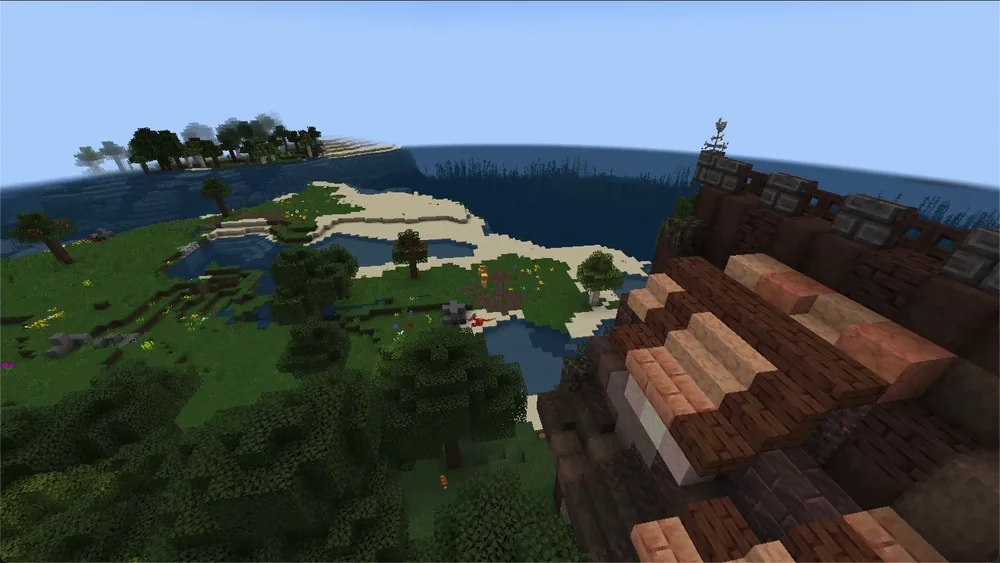 A coast with a large building in Prominence II: Hasturian Era