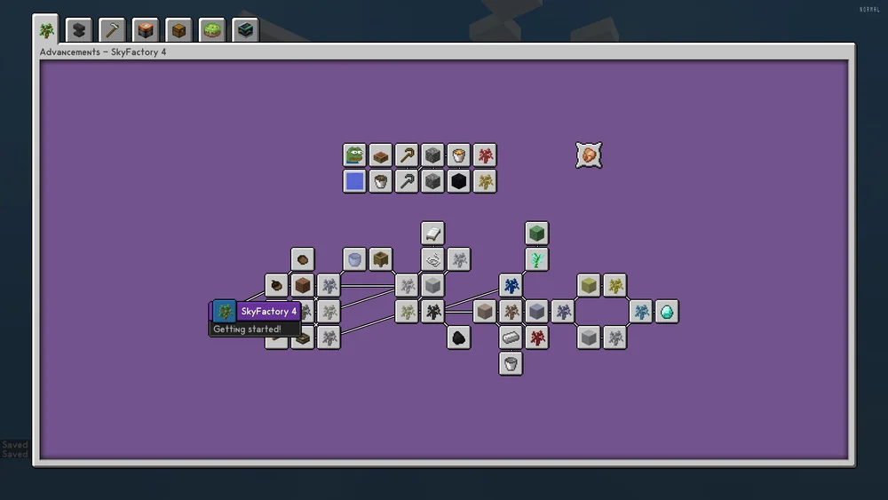 The pack's advancement tree