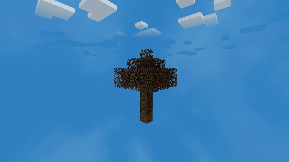The starting tree in the void in SkyFactory 4